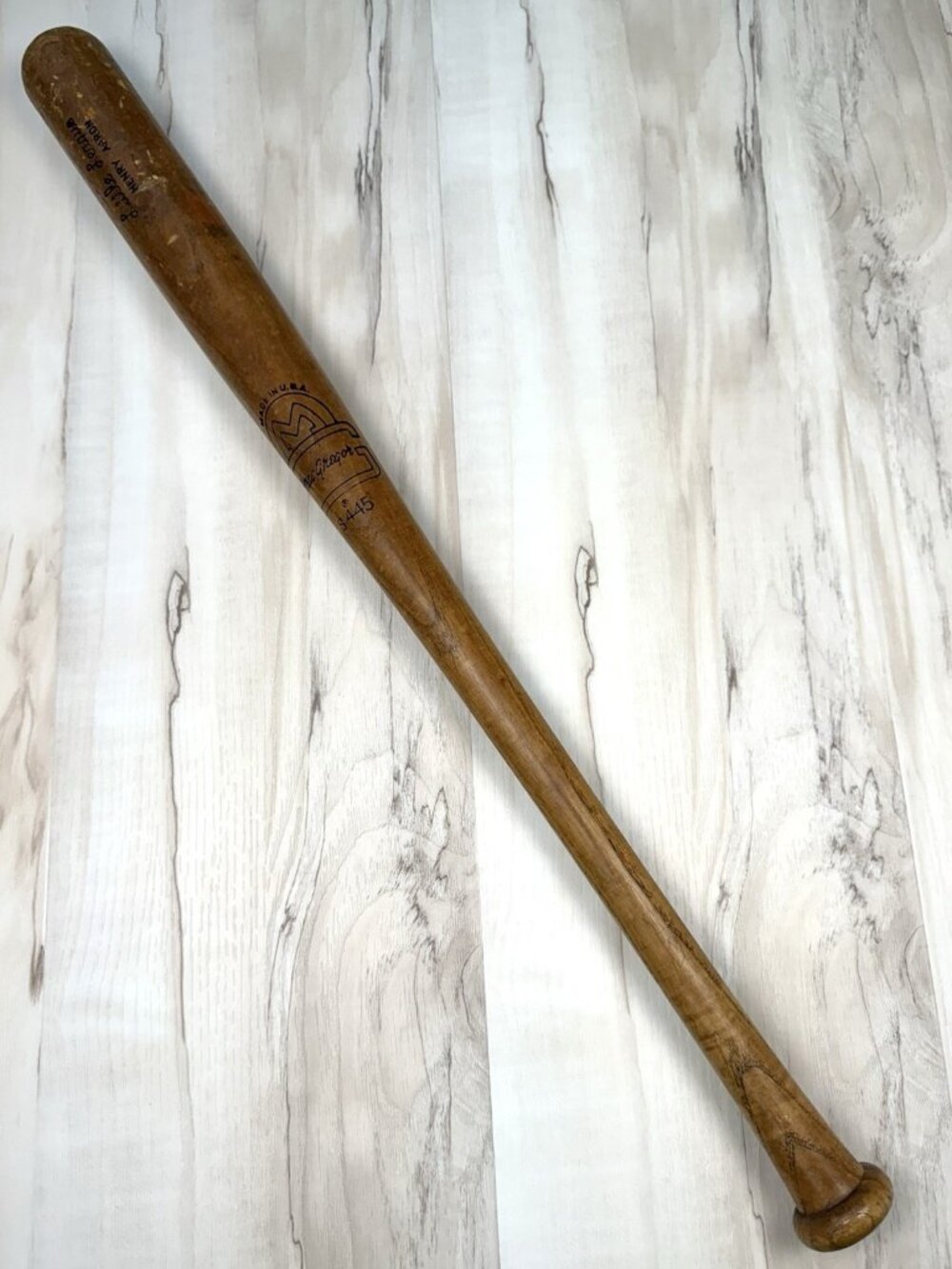 VTG MACGREGOR S445 Wooden Henry Hank Aaron Little League 30" BASEBALL BAT USA